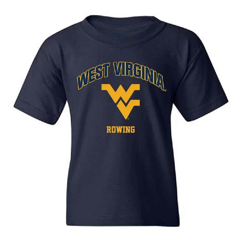 West Virginia - NCAA Women's Rowing : Laurna Atkins - Fashion Shersey Youth T-Shirt-- Striped Floral Plaid West Virginia - NCAA Women's Rowing : Laurna Atkins - Fashion Shersey Youth T-Shirt-- Striped Floral Plaid