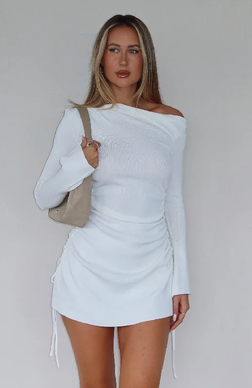 Moment For Life Long Sleeve Mini Dress Cream Cozy Sweater Mini Dress