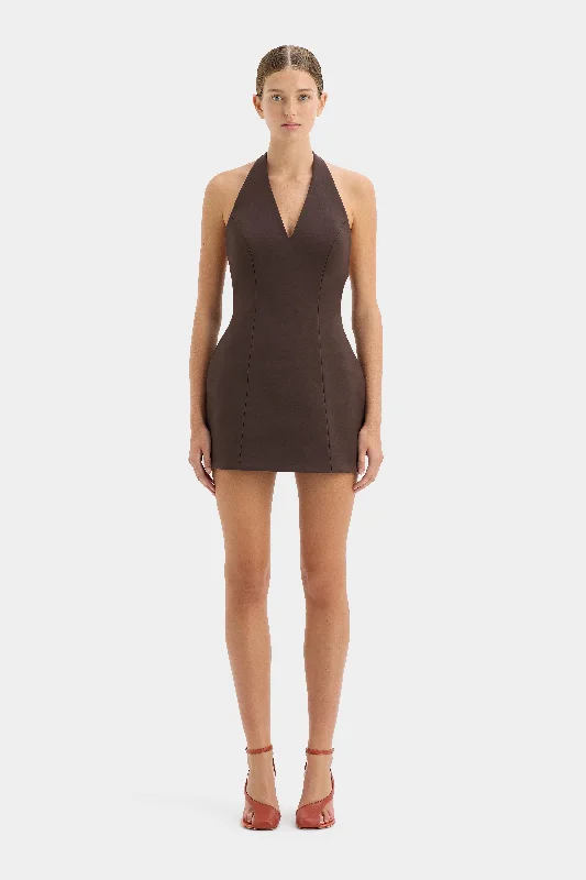 Sandrine Halter Mini Dress Cozy Jersey Mini Dress