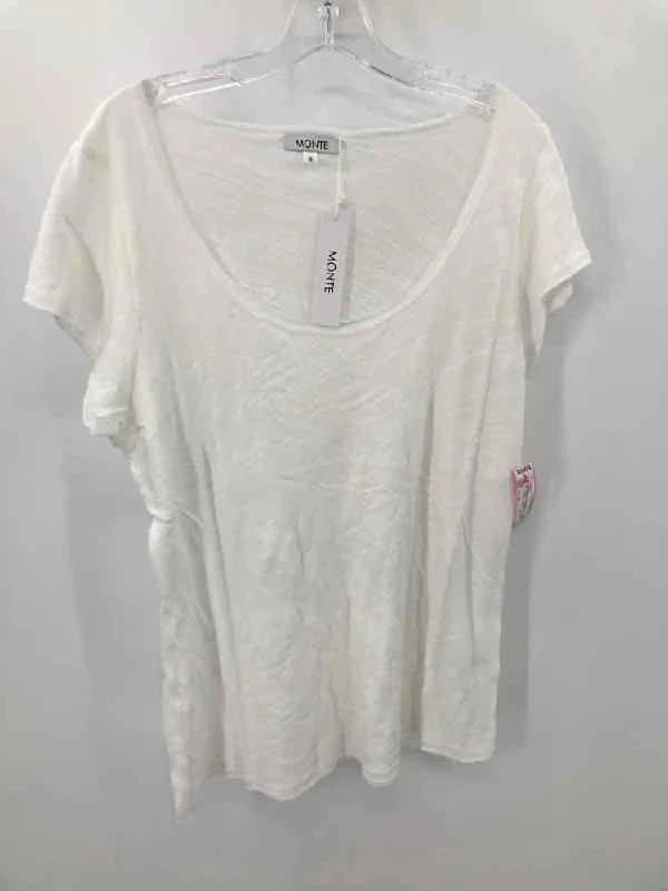 Pre-Owned Monte White Size Small T-shirt-- Polka Dot Checkered Tartan