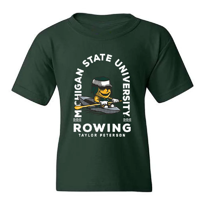 Michigan State - NCAA Women's Rowing : Taylor Peterson - Fashion Shersey Youth T-Shirt-- Knit Fabric Woven Fabric Fleece Fabric Michigan State - NCAA Women's Rowing : Taylor Peterson - Fashion Shersey Youth T-Shirt-- Knit Fabric Woven Fabric Fleece Fabric