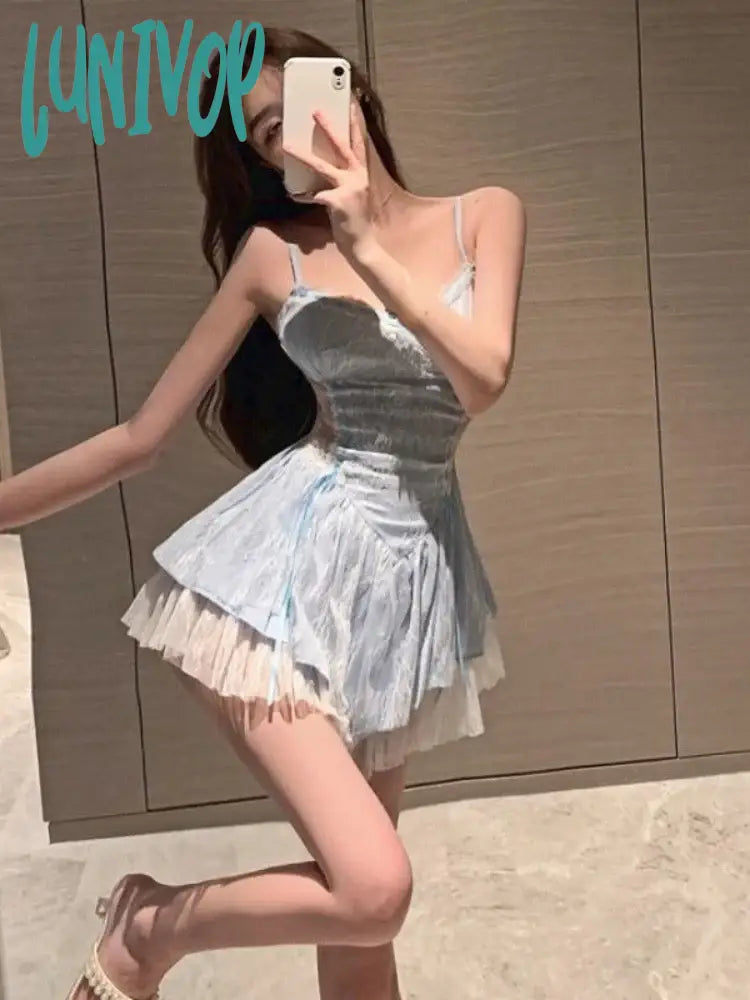 Lunivop Summer Bule Lace Y2k Kawaii Dress Women Korean Style Sexy Party Mini Dress Female Lace France Korean Fashion Elegant Dress Stylish Summer Mini Dress Lunivop Summer Bule Lace Y2k Kawaii Dress Women Korean Style Sexy Party Mini Dress Female Lace France Korean Fashion Elegant Dress Stylish Summer Mini Dress
