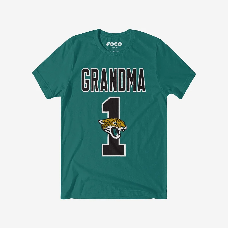 Jacksonville Jaguars Number 1 Grandma T-Shirt-- Machine Wash Dry Clean Hand Wash