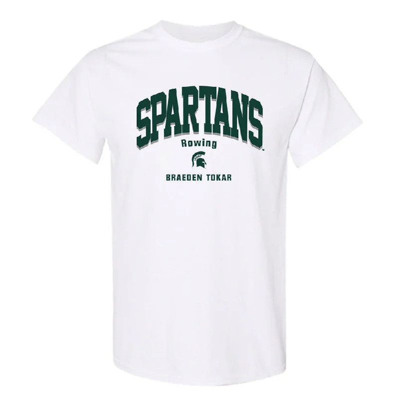 Michigan State - NCAA Women's Rowing : Braeden Tokar - Classic Fashion Shersey T-Shirt-- Plaid T-Shirt Polka Dot Checkered Michigan State - NCAA Women's Rowing : Braeden Tokar - Classic Fashion Shersey T-Shirt-- Plaid T-Shirt Polka Dot Checkered