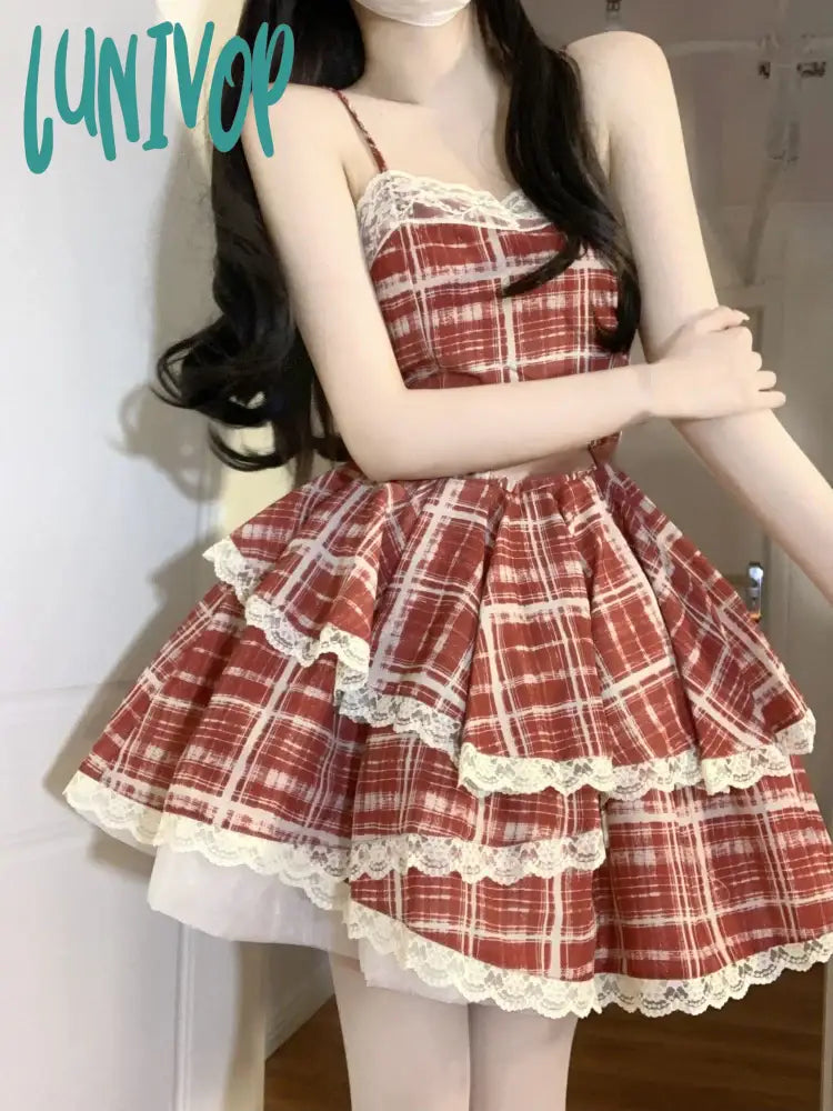 Lunivop Summer Kawaii Clothing Lolita Strap Dress Women Even Party Y2k Mini Dress Female Casual One Piece Dress Korean Fashion Chic Fashionable Pleated Mini Dress Lunivop Summer Kawaii Clothing Lolita Strap Dress Women Even Party Y2k Mini Dress Female Casual One Piece Dress Korean Fashion Chic Fashionable Pleated Mini Dress