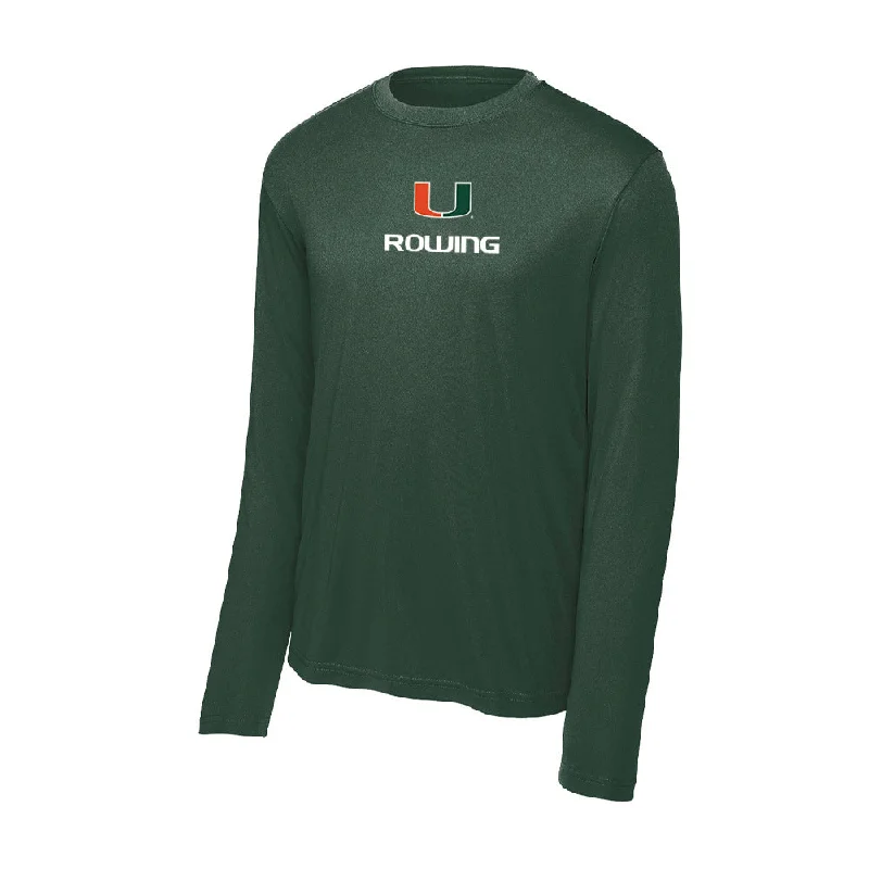 Miami - NCAA Women's Rowing : Abby Evans - Classic Shersey Activewear Long Sleeve T-Shirt-- Zippered Front Buttoned Front Snap Front Miami - NCAA Women's Rowing : Abby Evans - Classic Shersey Activewear Long Sleeve T-Shirt-- Zippered Front Buttoned Front Snap Front