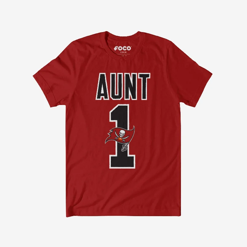 Tampa Bay Buccaneers Number 1 Aunt T-Shirt-- Boxy Fit Fitted Loose