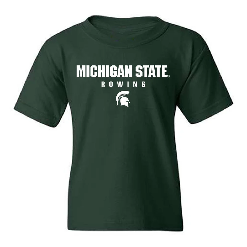 Michigan State - NCAA Women's Rowing : Taylor Peterson - Classic Shersey Youth T-Shirt-- Notch Collar Peter Pan Collar Cowl Neck Michigan State - NCAA Women's Rowing : Taylor Peterson - Classic Shersey Youth T-Shirt-- Notch Collar Peter Pan Collar Cowl Neck