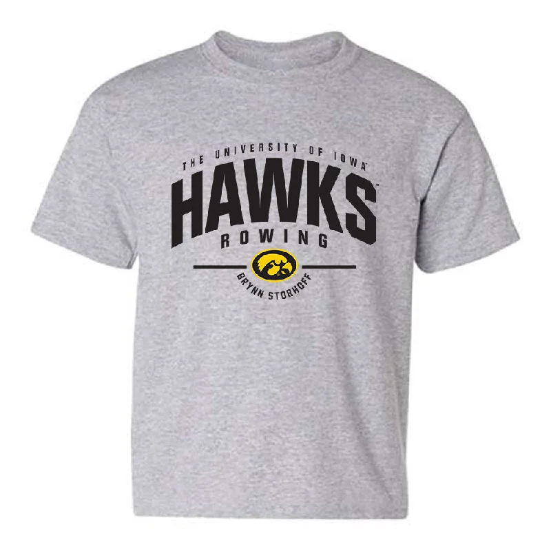 Iowa - NCAA Women's Rowing : Brynn Storhoff - Classic Fashion Youth T-Shirt-- Beaded Sequined Faux Fur Iowa - NCAA Women's Rowing : Brynn Storhoff - Classic Fashion Youth T-Shirt-- Beaded Sequined Faux Fur