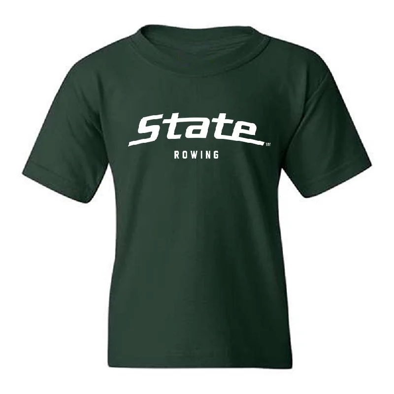 Michigan State - NCAA Women's Rowing : Taylor Peterson - Youth T-Shirt-- Chenille Brocade Lace Michigan State - NCAA Women's Rowing : Taylor Peterson - Youth T-Shirt-- Chenille Brocade Lace