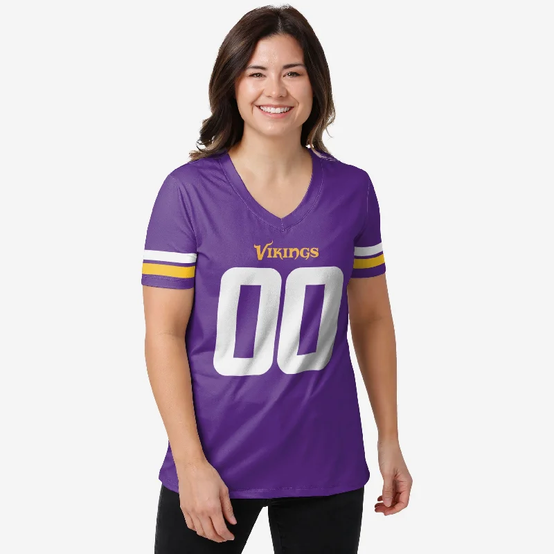 Minnesota Vikings Womens Gameday Ready Lounge Shirt-- Nylon Fabric Polyester Fabric Spandex Fabric Minnesota Vikings Womens Gameday Ready Lounge Shirt-- Nylon Fabric Polyester Fabric Spandex Fabric