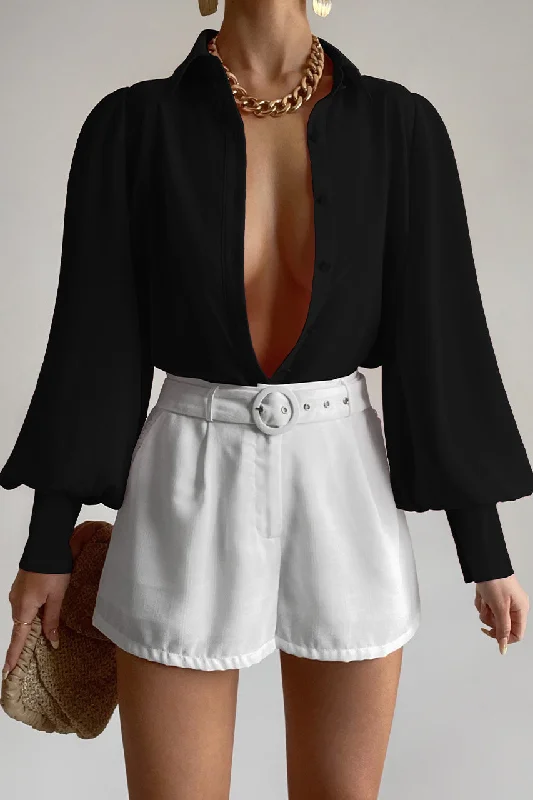 FLEETWOOD BLOUSE - NOIR Lightweight Tunic Blouse