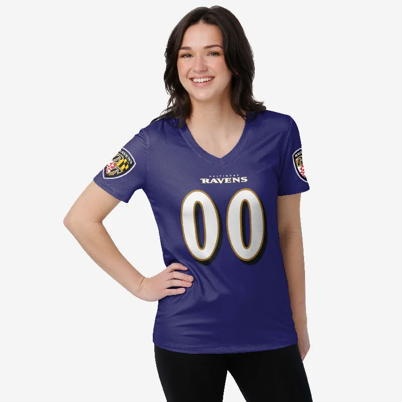 Baltimore Ravens Womens Gameday Ready Lounge Shirt-- Fashionable Trendy Casual