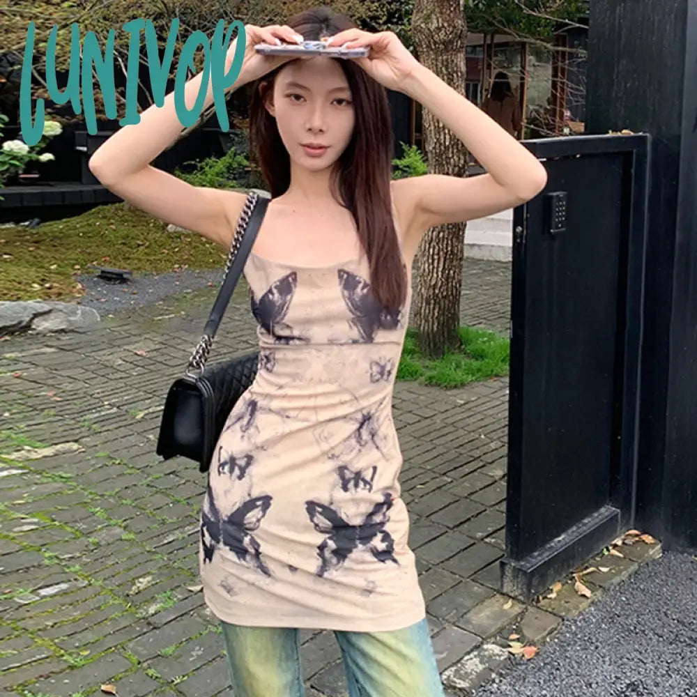 Lunivop Women Y2K Spaghetti Strap Sleeveless Dress Summer Butterfly Print Backless Party Mini Dress for Cocktail Beach Retro Streetwear Comfortable Polka Dot Mini Dress Lunivop Women Y2K Spaghetti Strap Sleeveless Dress Summer Butterfly Print Backless Party Mini Dress for Cocktail Beach Retro Streetwear Comfortable Polka Dot Mini Dress