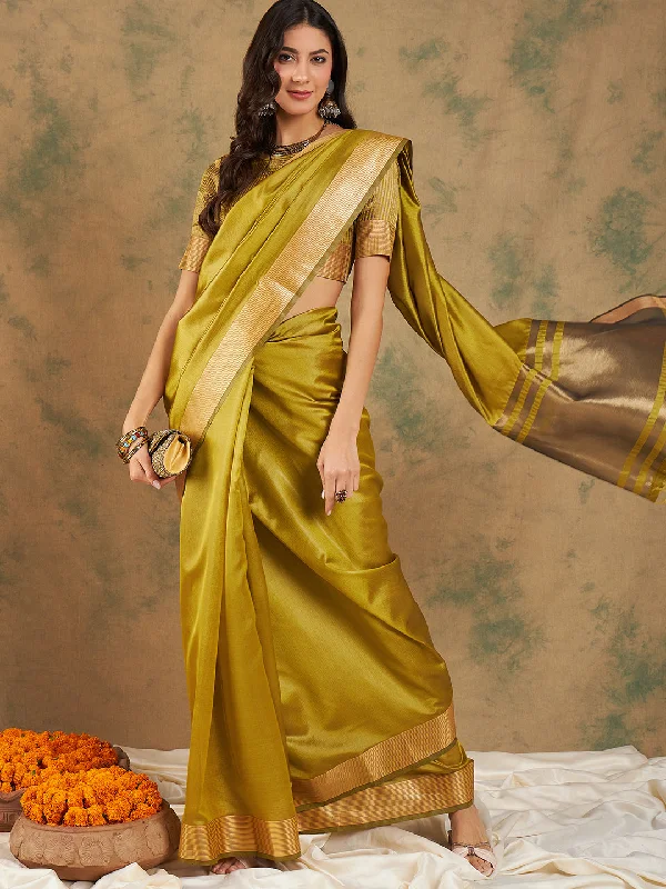 NOZ2TOZ Women Party Wear Cotton Organza Saree with Unstitched Blouse - Lime Playful Puff Blouse NOZ2TOZ Women Party Wear Cotton Organza Saree with Unstitched Blouse - Lime Playful Puff Blouse