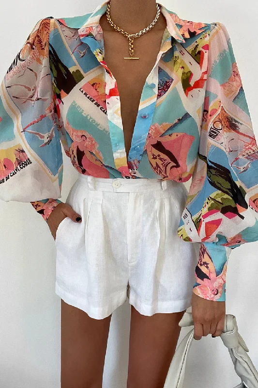 FLEETWOOD BLOUSE - VACAY Side Tie Blouse