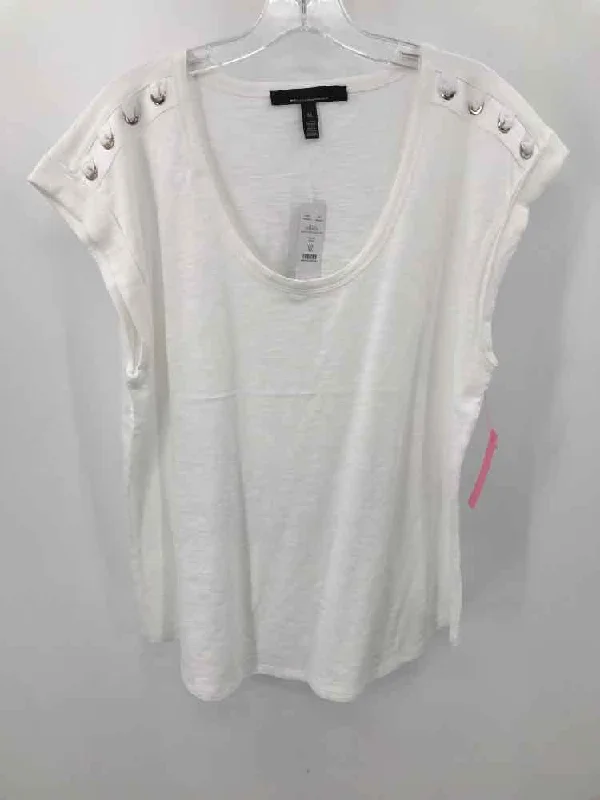 Pre-Owned WHBM White Size XL T-shirt-- Cozy Warm Stylish