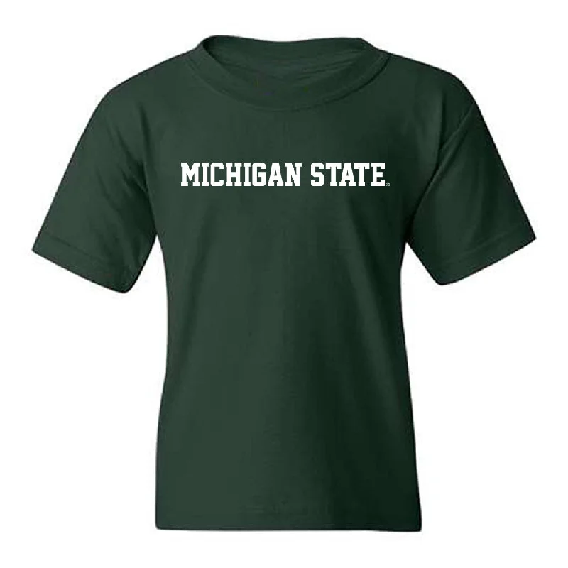 Michigan State - NCAA Women's Rowing : Taylor Peterson - Youth T-Shirt-- Silk Blend Satin Velvet Michigan State - NCAA Women's Rowing : Taylor Peterson - Youth T-Shirt-- Silk Blend Satin Velvet