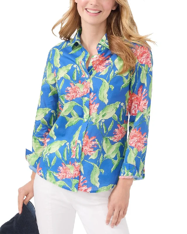 J.Mclaughlin Peony Bloom Lois Blouse Smart Business Blouse