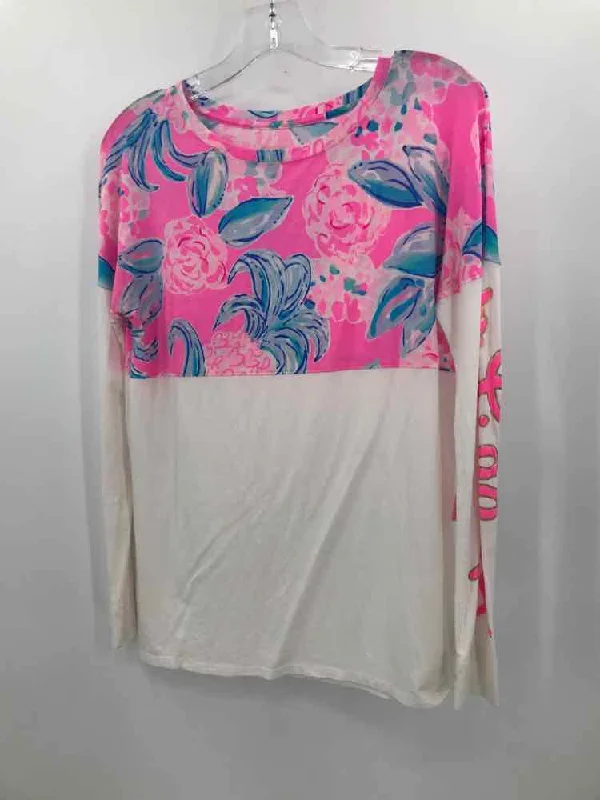 Pre-Owned Lilly Pulitzer White Size XXS Long Sleeve T-shirt-- Polka Dot Checkered Tartan Pre-Owned Lilly Pulitzer White Size XXS Long Sleeve T-shirt-- Polka Dot Checkered Tartan