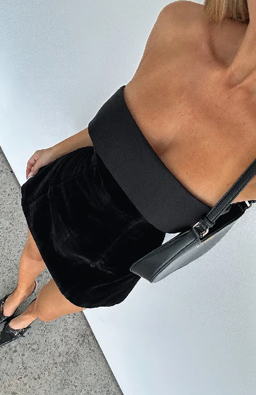 Let Loose Strapless Mini Dress Black Stylish Sweetheart Mini Dress