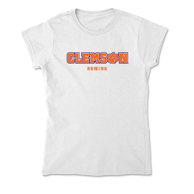 Clemson - NCAA Women's Rowing : Kiley McKernan - Soft Style Women’s T-Shirt-- Collared T-Shirt Boat Neck A-Line Clemson - NCAA Women's Rowing : Kiley McKernan - Soft Style Women’s T-Shirt-- Collared T-Shirt Boat Neck A-Line