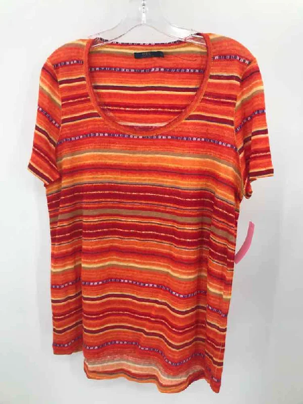 Pre-Owned Polo Ralph Lauren Orange Size Medium Stripe T-shirt-- Rayon Fabric Velvet Fabric Corduroy Fabric Pre-Owned Polo Ralph Lauren Orange Size Medium Stripe T-shirt-- Rayon Fabric Velvet Fabric Corduroy Fabric