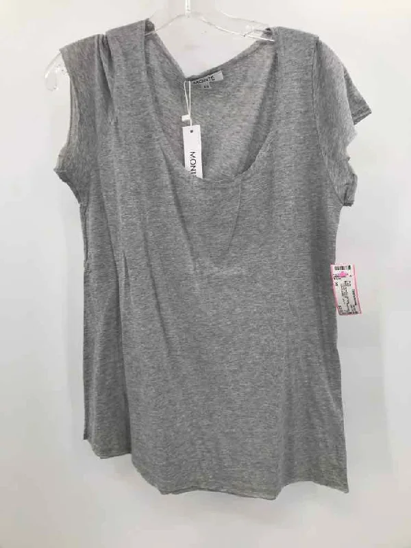 Pre-Owned Monte Grey Size XS T-shirt-- Graphic T-Shirt Round Neck Polyester