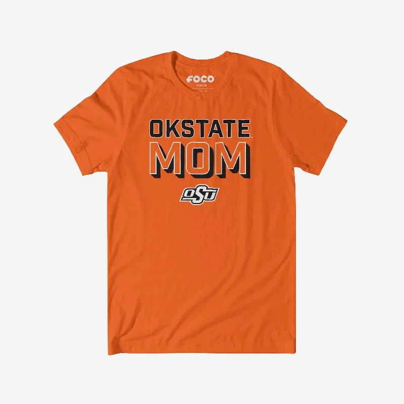 Oklahoma State Cowboys Team Mom T-Shirt-- Mesh Fabric Canvas Fabric Denim Fabric