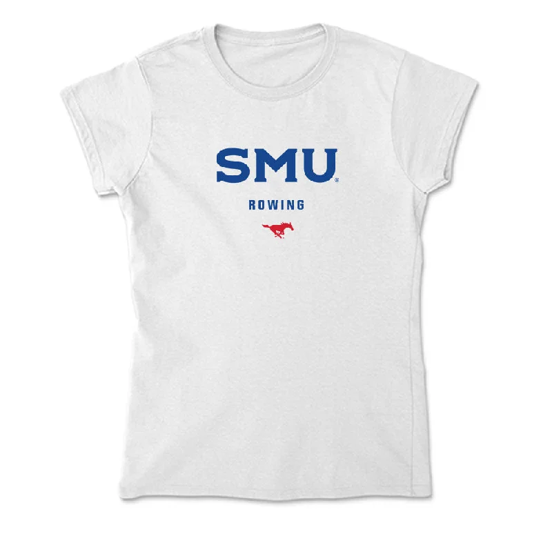 SMU - NCAA Women's Rowing : Victoria Franklin - Soft Style Women’s T-Shirt-- Knit Fabric Woven Fabric Fleece Fabric SMU - NCAA Women's Rowing : Victoria Franklin - Soft Style Women’s T-Shirt-- Knit Fabric Woven Fabric Fleece Fabric