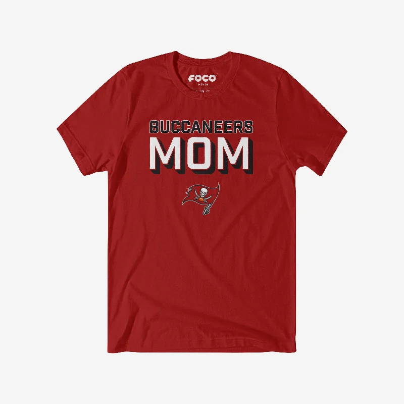 Tampa Bay Buccaneers Team Mom T-Shirt-- Satin Fabric Silk Fabric Chiffon Fabric