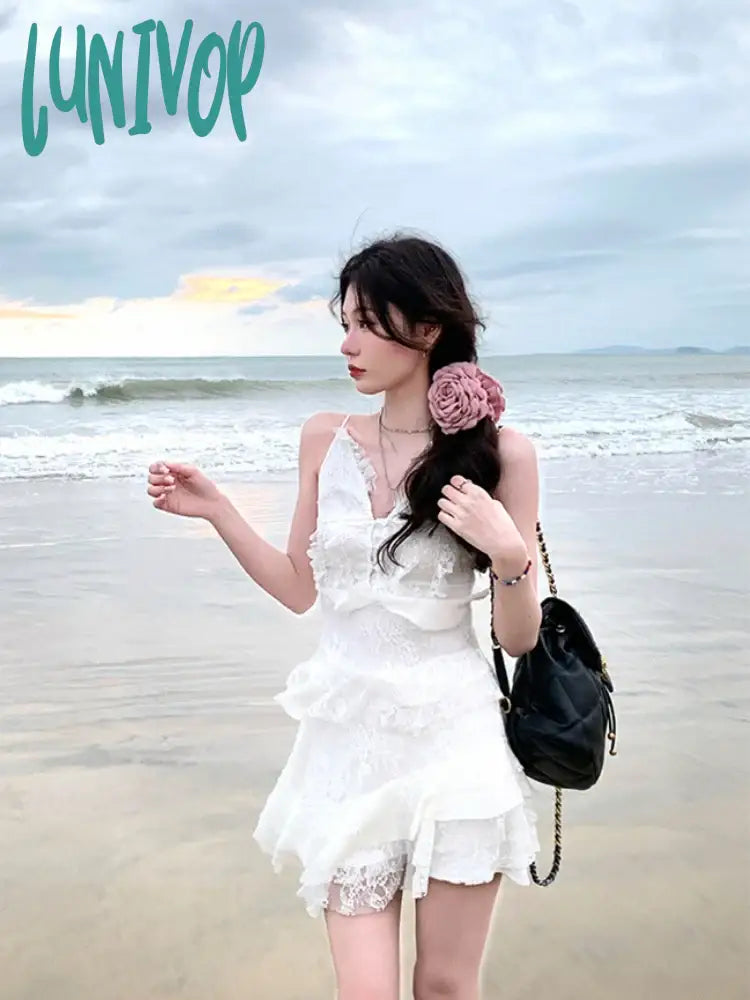 Lunivop Beach Style Whit V-Neck Dress Even Party Female Elegant 2000s Vintage Clothing Korean Fashion Y2k Mini Dress Women Summer Boho Elegant Off-Shoulder Dress Mini Lunivop Beach Style Whit V-Neck Dress Even Party Female Elegant 2000s Vintage Clothing Korean Fashion Y2k Mini Dress Women Summer Boho Elegant Off-Shoulder Dress Mini