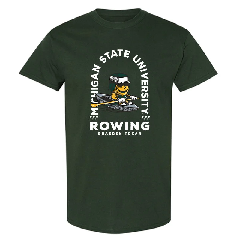 Michigan State - NCAA Women's Rowing : Braeden Tokar - Fashion Shersey T-Shirt-- Oversized T-Shirt Spandex breathable Michigan State - NCAA Women's Rowing : Braeden Tokar - Fashion Shersey T-Shirt-- Oversized T-Shirt Spandex breathable
