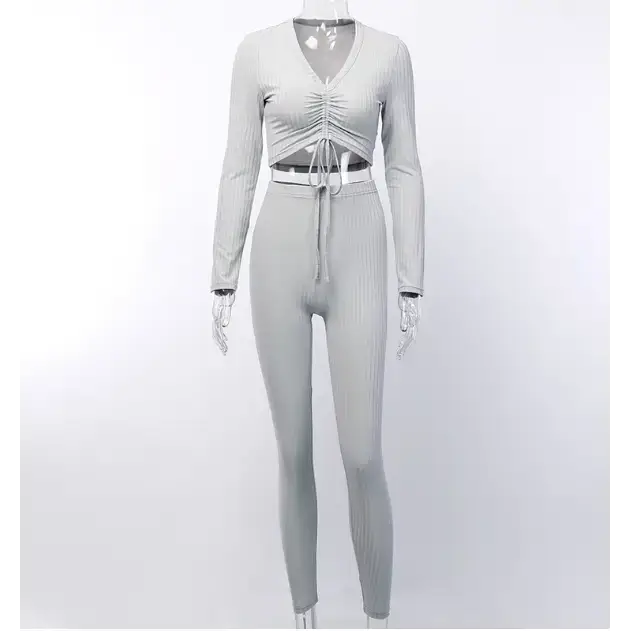 New sexy crop button top v-neck revealing t-shirt trouser suit-- Polka Dot Checkered Tartan New sexy crop button top v-neck revealing t-shirt trouser suit-- Polka Dot Checkered Tartan