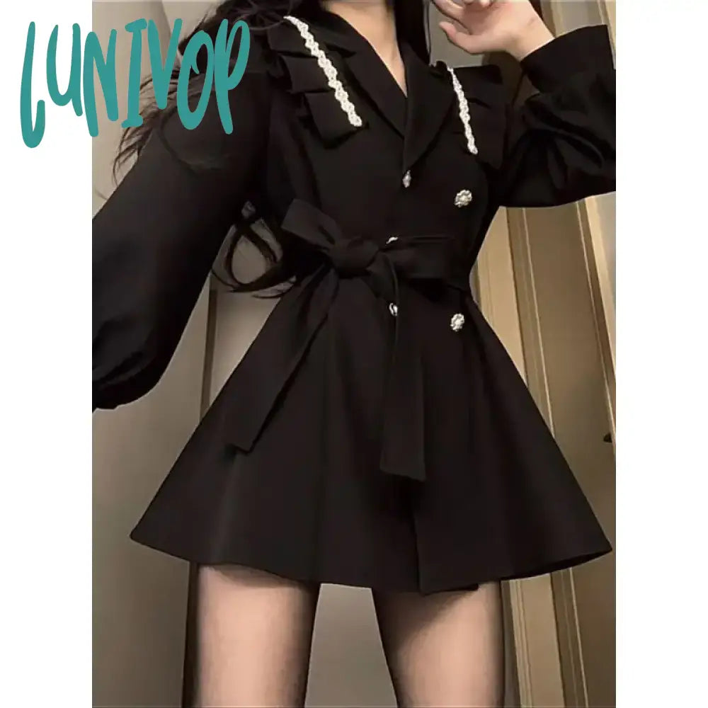 Lunivop Black Vintage Kawaii Dress Women Casuakl Y2k Designer Party Mini Dress Female Korean Fashion Slim Bow Japanese Cute Dress Trendy Floral Mini Dress Lunivop Black Vintage Kawaii Dress Women Casuakl Y2k Designer Party Mini Dress Female Korean Fashion Slim Bow Japanese Cute Dress Trendy Floral Mini Dress