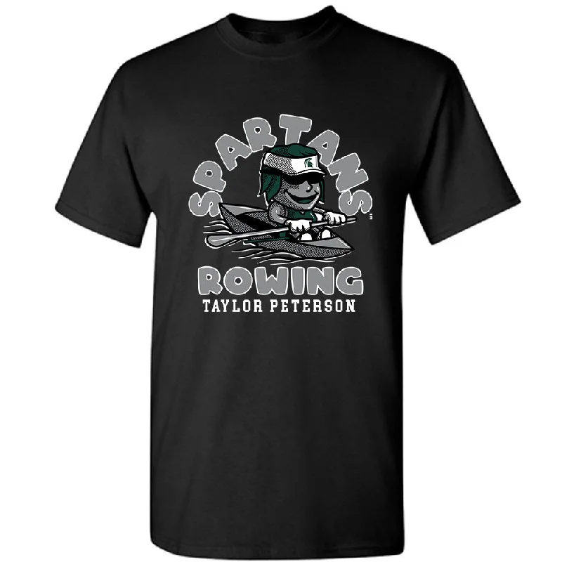 Michigan State - NCAA Women's Rowing : Taylor Peterson - Fashion Shersey T-Shirt-- Collared Crew Neck Turtle Neck Michigan State - NCAA Women's Rowing : Taylor Peterson - Fashion Shersey T-Shirt-- Collared Crew Neck Turtle Neck