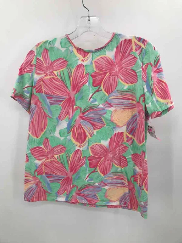 Pre-Owned Talbots Green Size Large Floral T-shirt-- Plaid T-Shirt Polka Dot Checkered Pre-Owned Talbots Green Size Large Floral T-shirt-- Plaid T-Shirt Polka Dot Checkered