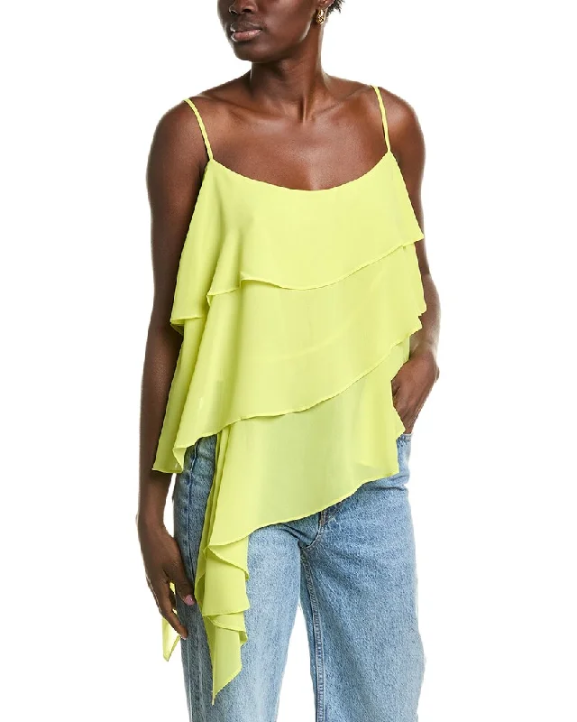 Bcbgmaxazria Tiered Sleeveless Blouse Vintage Polka Blouse