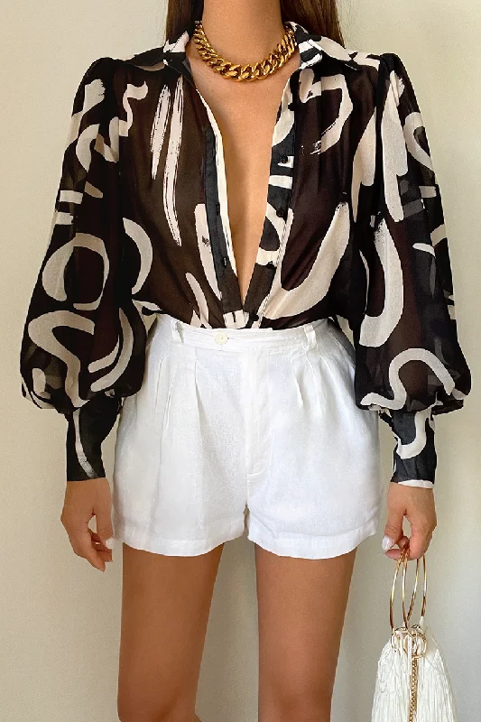 FLEETWOOD BLOUSE - YORK BLACK Peter Pan Collar Blouse