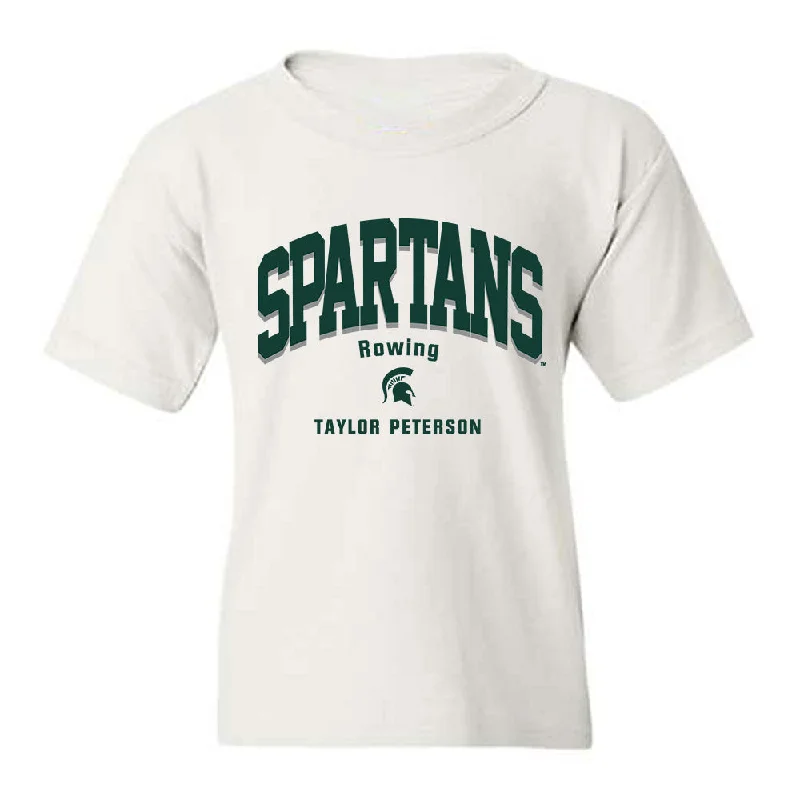 Michigan State - NCAA Women's Rowing : Taylor Peterson - Classic Fashion Shersey Youth T-Shirt-- Houndstooth Herringbone Solid Michigan State - NCAA Women's Rowing : Taylor Peterson - Classic Fashion Shersey Youth T-Shirt-- Houndstooth Herringbone Solid