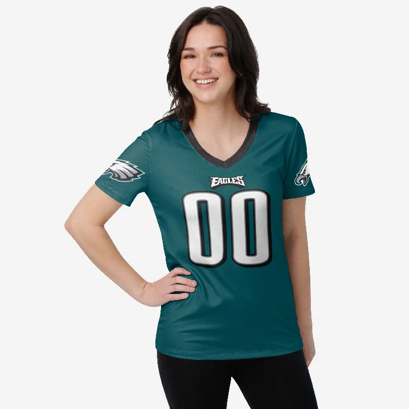 Philadelphia Eagles Womens Gameday Ready Lounge Shirt-- Chenille Brocade Lace