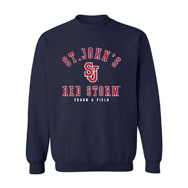 St. Johns - NCAA Women's Track & Field : Jade Dockery - Classic Shersey Crewneck Sweatshirt Hoodie with Hem Lace Feminine Delicate St. Johns - NCAA Women's Track & Field : Jade Dockery - Classic Shersey Crewneck Sweatshirt Hoodie with Hem Lace Feminine Delicate