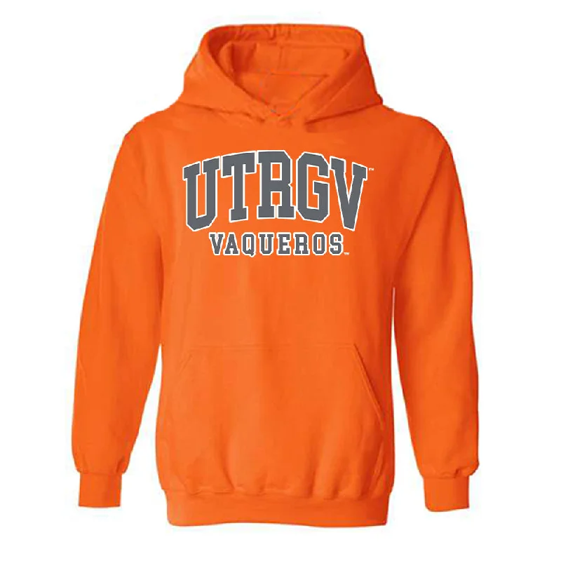 UTRGV - NCAA Women's Track & Field : Ashley Lingueno - Classic Shersey Hooded Sweatshirt Hoodie with Back Slit Movement Comfort UTRGV - NCAA Women's Track & Field : Ashley Lingueno - Classic Shersey Hooded Sweatshirt Hoodie with Back Slit Movement Comfort