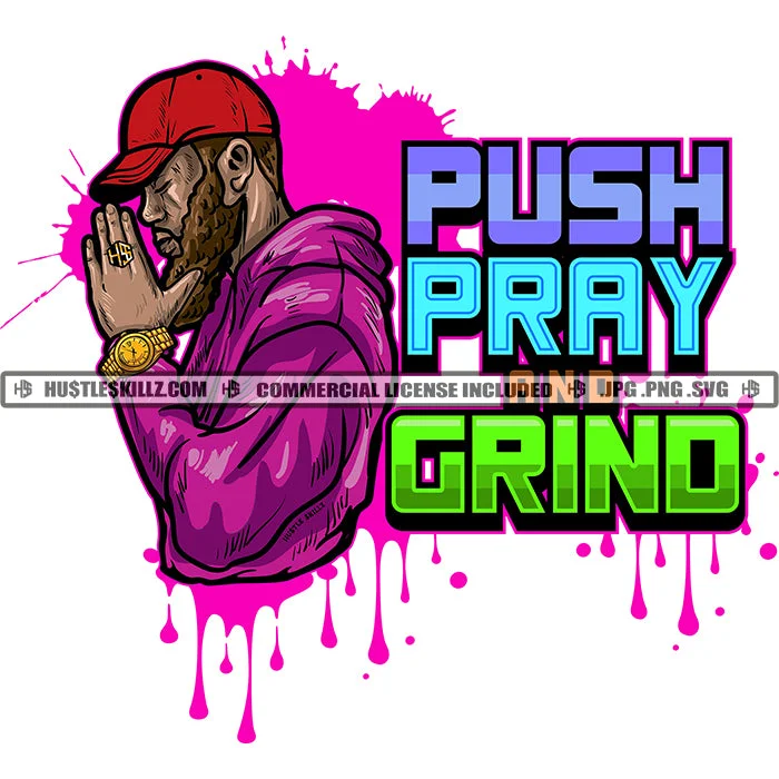 Push Pray Grind Black Man Praying Beard Red Baseball Cap Hat Hands Folded Head Bowed Purple Hoodie Dripping Gold Watch Skillz JPG PNG Clipart Cricut Silhouette Cut Cutting Hoodie with Hem Applique Textured Unique Push Pray Grind Black Man Praying Beard Red Baseball Cap Hat Hands Folded Head Bowed Purple Hoodie Dripping Gold Watch Skillz JPG PNG Clipart Cricut Silhouette Cut Cutting Hoodie with Hem Applique Textured Unique