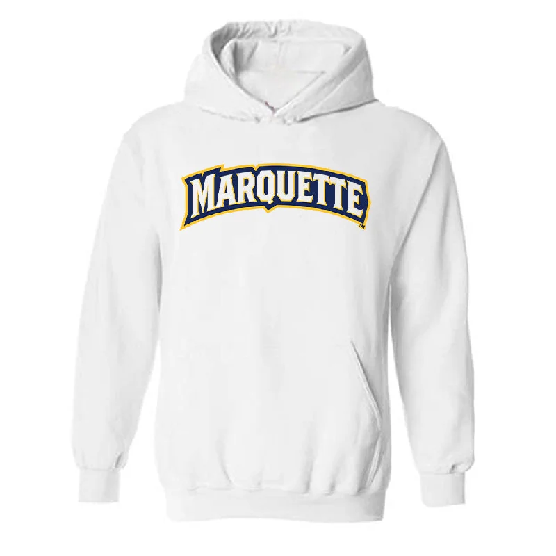 Marquette - NCAA Women's Track & Field : Kaitlyn Huebner - Generic Shersey Hooded Sweatshirt Hoodie with Hem Frayed Vintage Worn Marquette - NCAA Women's Track & Field : Kaitlyn Huebner - Generic Shersey Hooded Sweatshirt Hoodie with Hem Frayed Vintage Worn