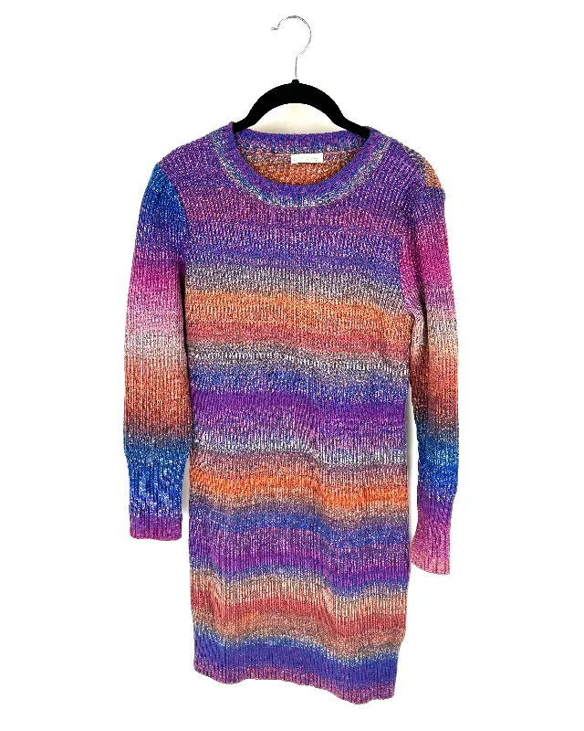 Colorful Knit Dress - Size 4-6 Tunics Trousers formal