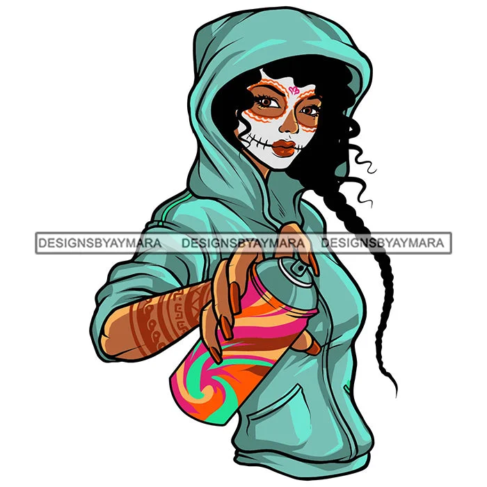Woman Spray Paint Can Graffiti Artist Face Mask Hoodie SVG PNG JPG Cut Files For Silhouette Cricut and More! Hoodie with Hem Contrast Bold Stylish Woman Spray Paint Can Graffiti Artist Face Mask Hoodie SVG PNG JPG Cut Files For Silhouette Cricut and More! Hoodie with Hem Contrast Bold Stylish