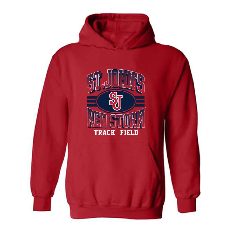 St. Johns - NCAA Women's Track & Field : Jade Dockery - Classic Shersey Hooded Sweatshirt Hoodie Dress Longline Feminine St. Johns - NCAA Women's Track & Field : Jade Dockery - Classic Shersey Hooded Sweatshirt Hoodie Dress Longline Feminine