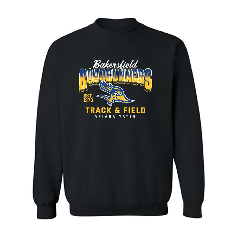 CSU Bakersfield - NCAA Women's Track & Field : Ariana Yates - Classic Fashion Shersey Crewneck Sweatshirt Hoodie with Zipper Versatile Modern CSU Bakersfield - NCAA Women's Track & Field : Ariana Yates - Classic Fashion Shersey Crewneck Sweatshirt Hoodie with Zipper Versatile Modern