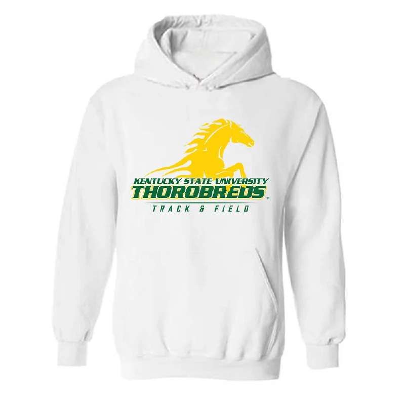 KYSU - NCAA Women's Track & Field : Zaria Robinson - Classic Shersey Hooded Sweatshirt Hoodie with Hem Embroidery Detailed Premium KYSU - NCAA Women's Track & Field : Zaria Robinson - Classic Shersey Hooded Sweatshirt Hoodie with Hem Embroidery Detailed Premium